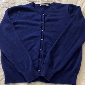 InCashmere Violet Blue Soft and Luxurious Cardigan